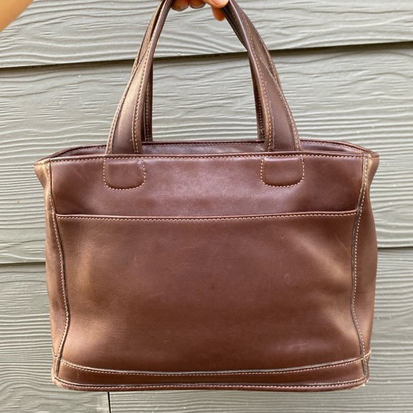 vintage coach 9303 bleecker tote handbag in brown leather - Picture 3 of 11